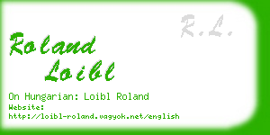 roland loibl business card
